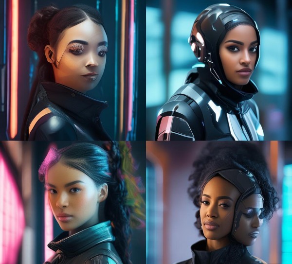 科技女性，eqoing headshots in the future
